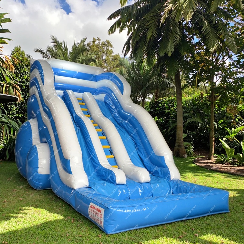 Kids Outdoor Inflatable Water Slide - Toboggan aquatique gonflable commercial double pour