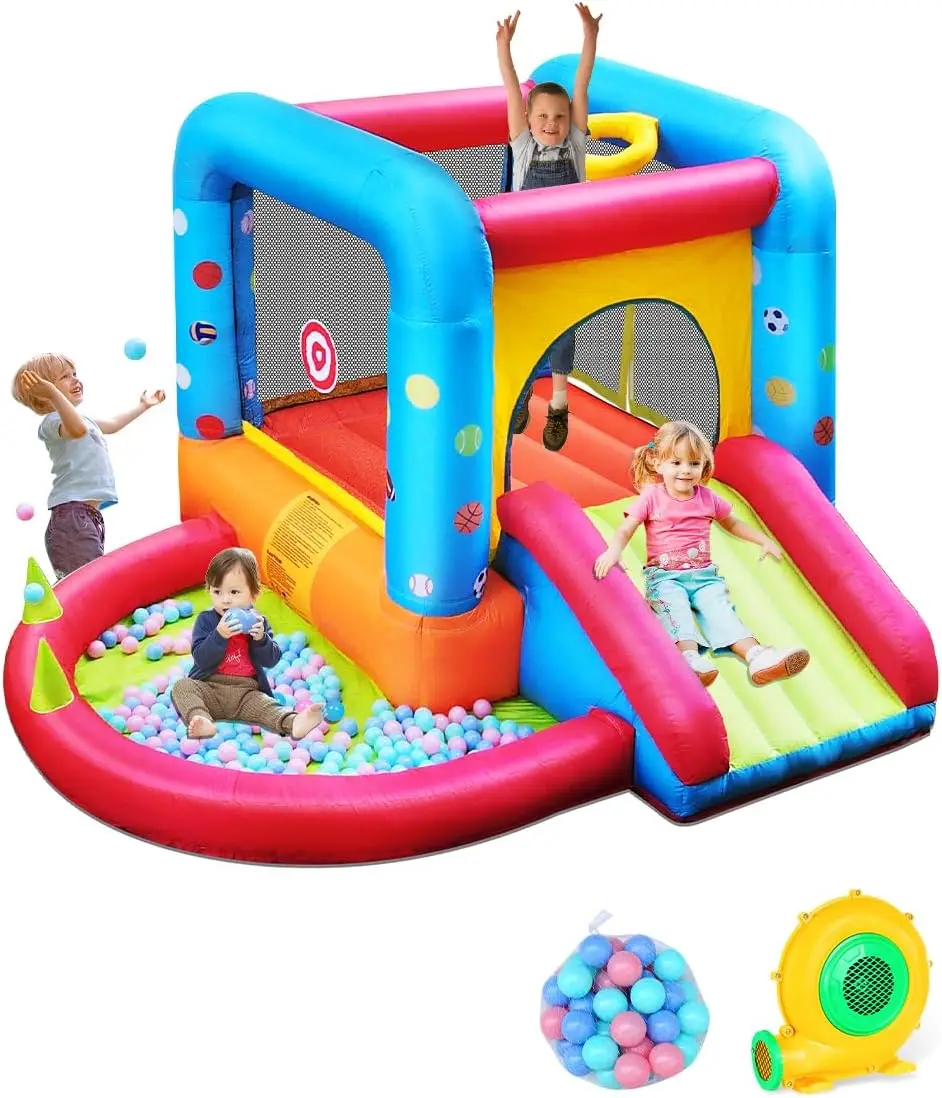 Kids Outdoor Inflatable Water Slide - Château gonflable Step4Fun, toboggan pour enfants,