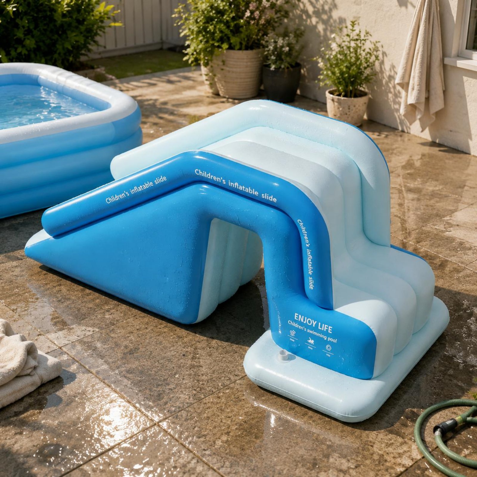 Toboggan gonflable pliable pou - Kids Outdoor Inflatable Water Slide avis et prix