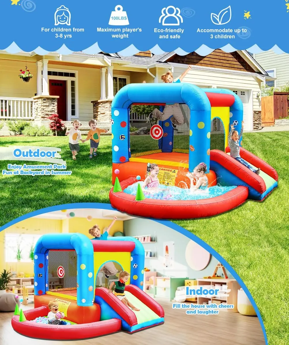 Château gonflable Step4Fun, to - Kids Outdoor Inflatable Water Slide avis et prix