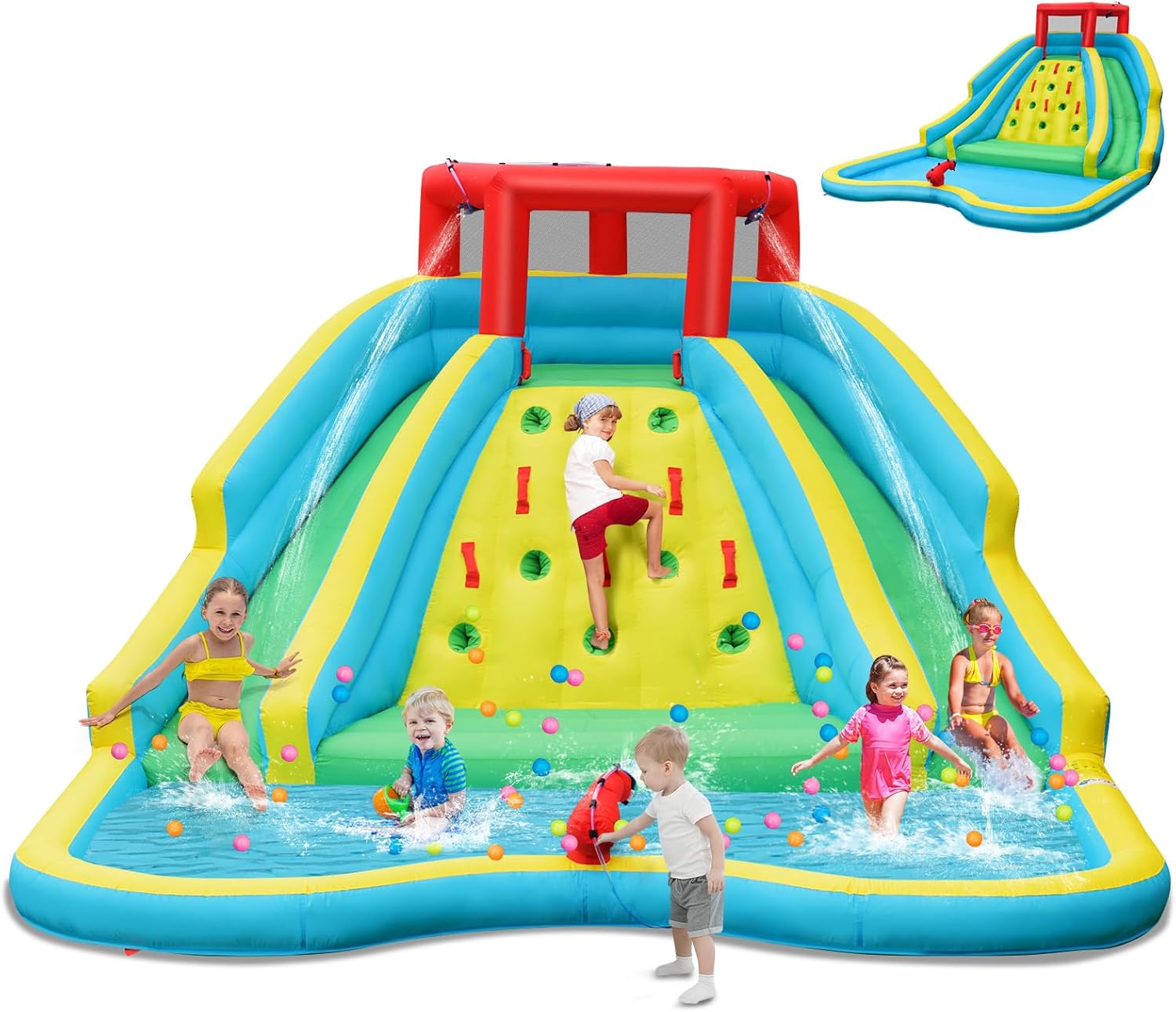 Toboggan aquatique gonflable g - Kids Outdoor Inflatable Water Slide avis et prix