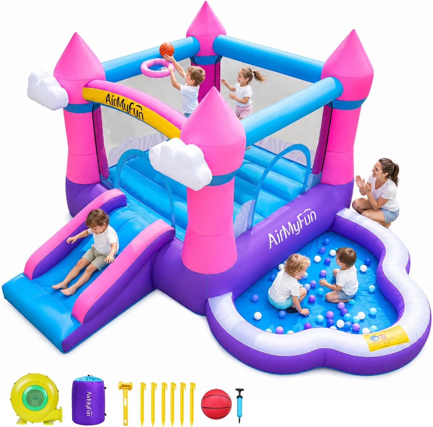 Château gonflable rose pour en - Kids Outdoor Inflatable Water Slide avis et prix