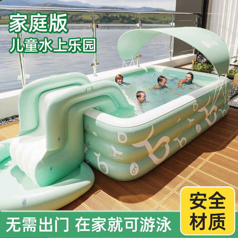 Piscine gonflable épaissie ave - Kids Outdoor Inflatable Water Slide avis et prix