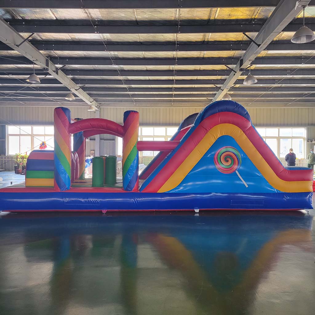 Château gonflable géant commer - Kids Outdoor Obstacle Course avis et prix