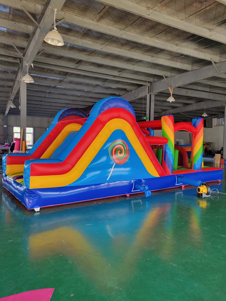 Château gonflable géant commer - Kids Outdoor Obstacle Course avis et prix