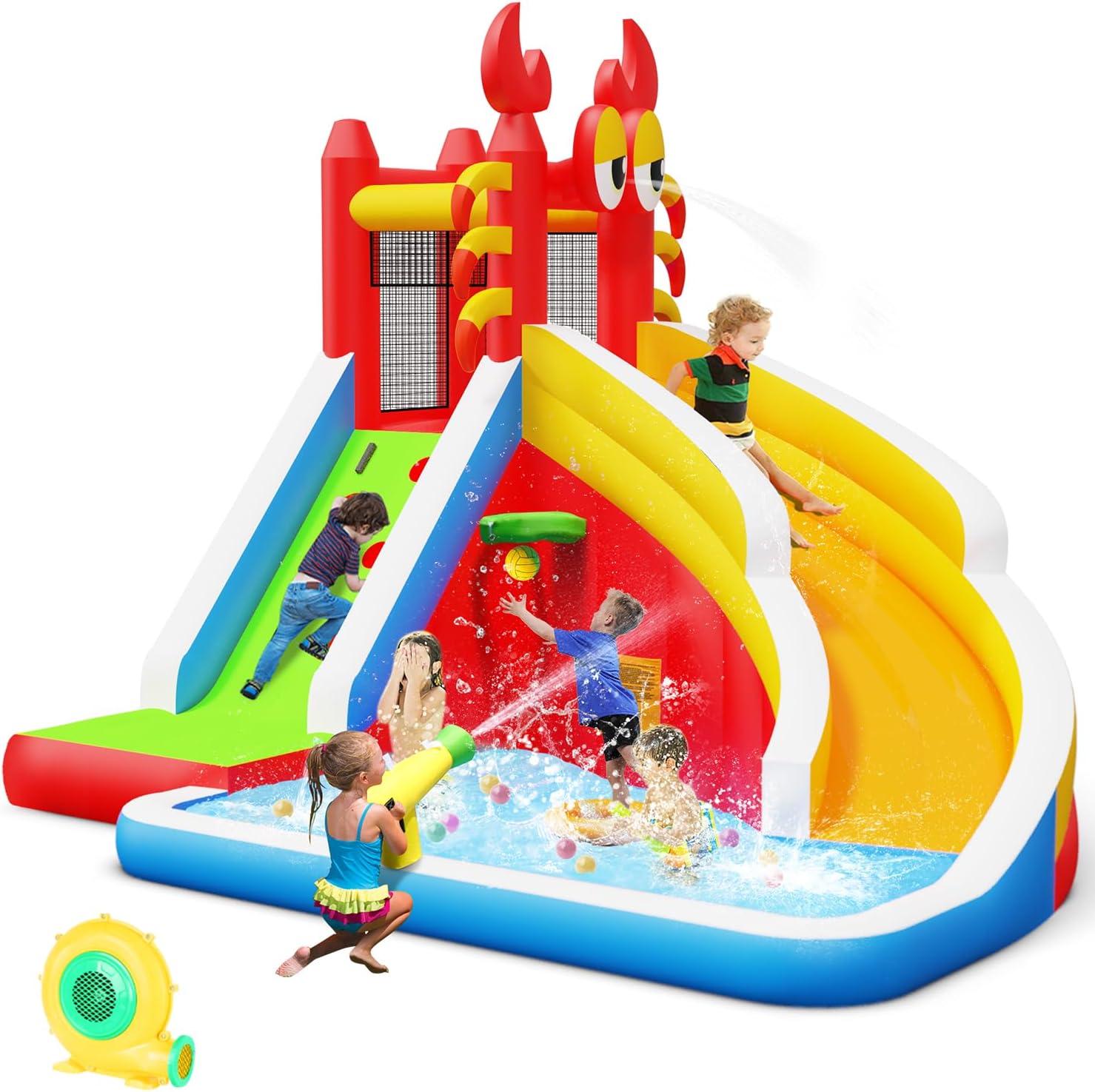 Grande structure gonflable ave - Kids Outdoor Inflatable Water Slide avis et prix
