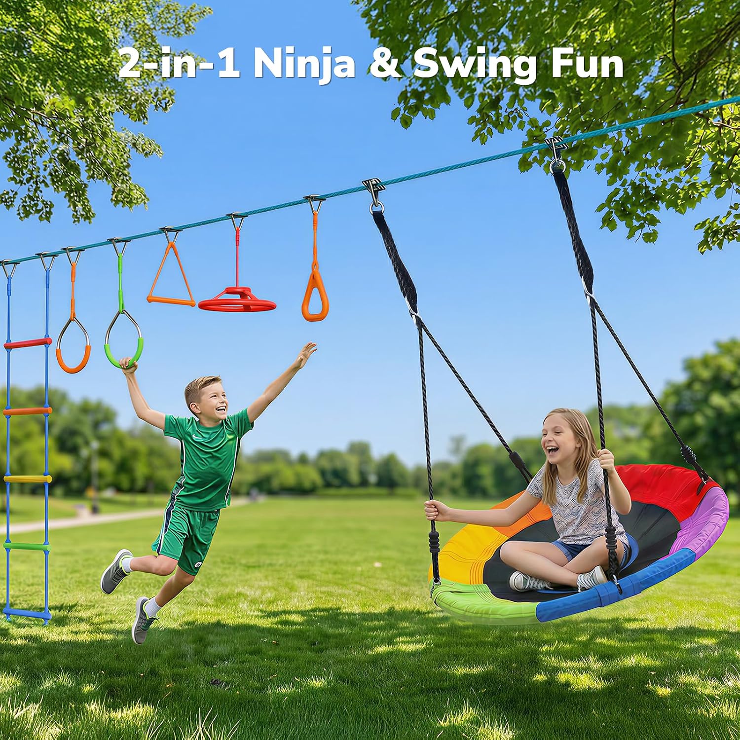 Parcours d'obstacles Ninja War - Kids Outdoor Ninja Course avis et prix