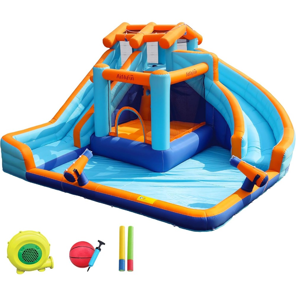 Grand toboggan aquatique avec  - Kids Outdoor Inflatable Water Slide avis et prix